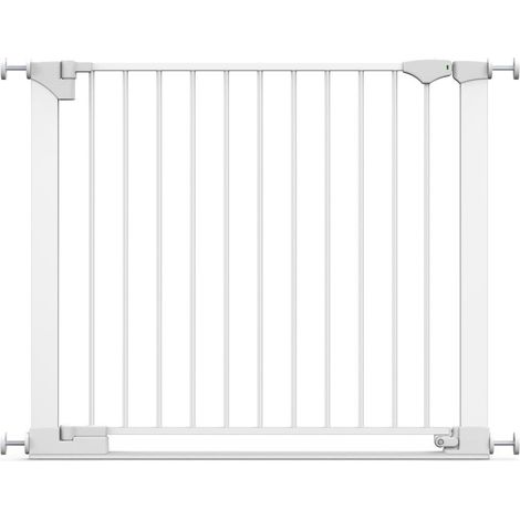 Safetots SafeStep Gate, White, 89cm - 96cm, Extra Low Walkthough, 74cm Extra Wide Doorway, One Piece Extra Wide Baby Gate