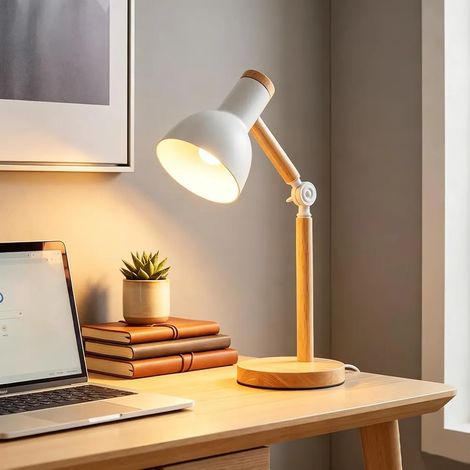 Blanc Lampe Bureau Moderne Lampe De Bureau LED Angle Réglable Lampe De Chevet Salon Chambre Bureau Dortoir jardin terrasse 27 (1/5)