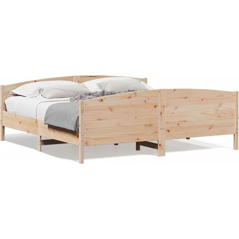 Maison Exclusive - Massivholzbett ohne Matratze 200x200 cm Kiefer