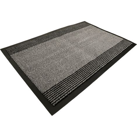 LNT France - Tapis de Porte Paillasson d'Entree Interieur Tapis Antidérapant et Anti-Poussière Tapis d’entrée Lavable Tapis Microfibre avec Bandes Grattantes, Base en Vinyle 40x60cm