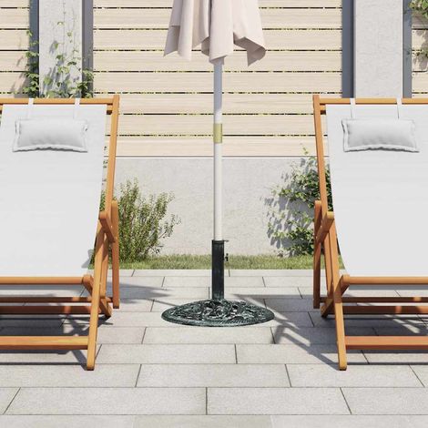Socle de parasol, Support parasol Robuste de Qualité, Vert 9 kg 40 cm Fonte OIB3966E (1/5)