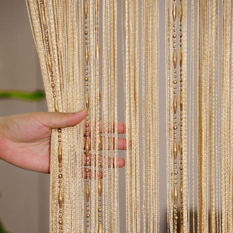Perlenvorhang 200 x 100 cm – Dekoratives Moskitonetz aus Polyester – Insektenschutz – Eleganter Raumteiler (1/4)