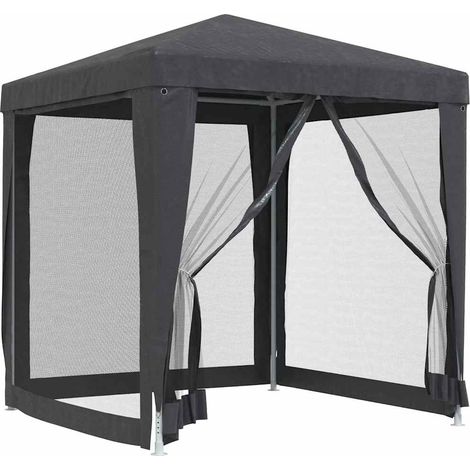 Maison Exclusive - Partyzelt mit 4 Mesh-Seitenwänden Anthrazit 2x (1/5)