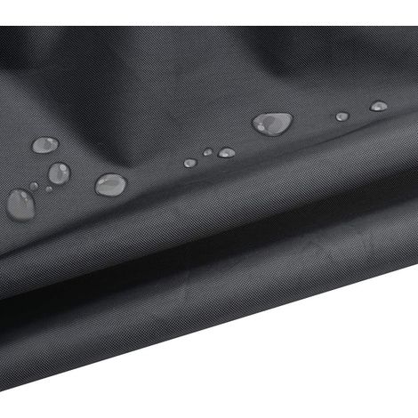 Housse de Barbecue Boule Imperméable et Ripstop Tissu Oxford 210D Protection UV avec Bandes Latérales Coupe Vent Noir Φ58 x 77cm MNS (1/3)