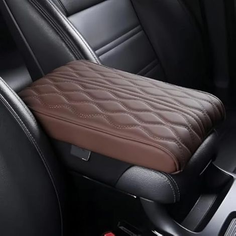 Coussin d'accoudoir de voiture en cuir - Housse universelle en coton à mémoire de forme pour la plupart des véhicules, accessoires de voiture (3) (1/5)