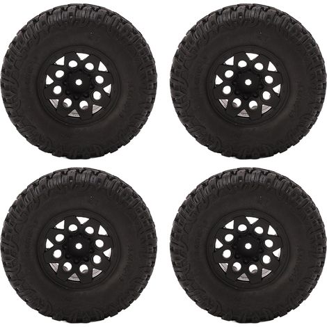Satz mit 4 RC-Gummireifen, 1,9 Zoll (105 mm), S-Profil, verschleißfest, für Traxxas und HSP RC-Radnaben. (1/5)