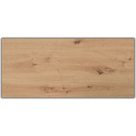 bümö® stabile Tischplatte 2,5 cm stark - DIY Schreibtischplatte aus Holz | Bürotischplatte belastbar mit 120 kg | Spanholzplatte, Platte für Büro, Tisch & mehr (Rechteck: 180 x 80 cm, Asteiche)