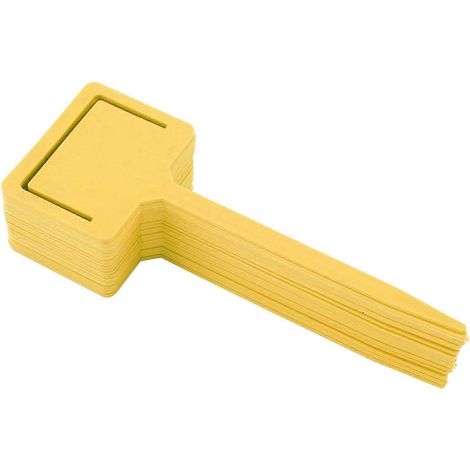 [RM] 20 étiquettes pour plantes, étiquettes en plastique imperméables, marqueurs de fleurs en forme de T pour le jardinage, la pépinière et la maison, 7 x 2,5 pouces (jaune) (1/5)