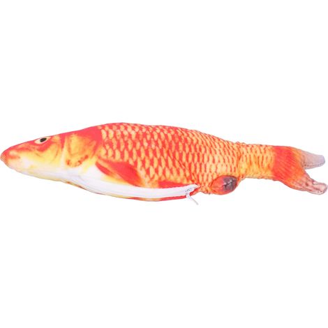 Poisson électrique pour chat en peluche, bougeant et sautant, simulation automatique de poisson rechargeable, hareng rouge, chargement USB (1/5)