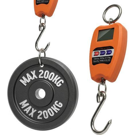 Balance Professionnelle numérique Industrielle Crochet dynamomètre Ressort Max 200 kg, Assortis (1/4)