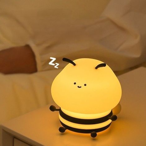 Lampe De Nuit En Silicone - Applique Murale À Claquement - Pour Chambre D Enfant - USB Rechargeable - 11 2 X 10 5 X 12 2 Cm - 1 Pièce (1/5)