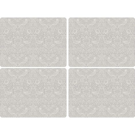 Lot de 4 Sets de Table avec Envers en liège Motif Voleur de Fraises Multicolore 40,1 x 29,8 cm