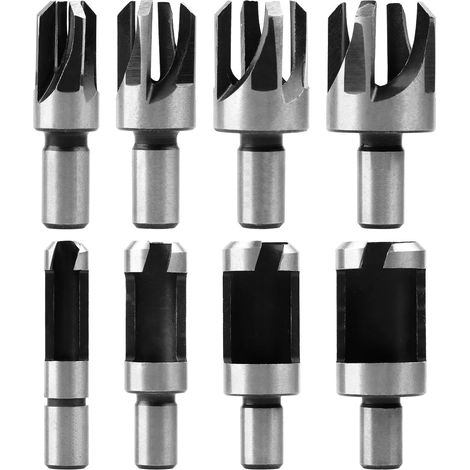 Ensemble de 8 coupe-bouchons, manches droits et coniques, coupe les bouchons de 6,35 mm, 15,87 mm, 9,52 mm et 12,7 mm (1/5)