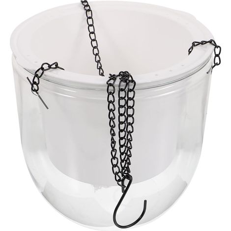 Pot de fleurs suspendu en plastique avec système d'arrosage automatique, durable et facile à décorer (1/5)