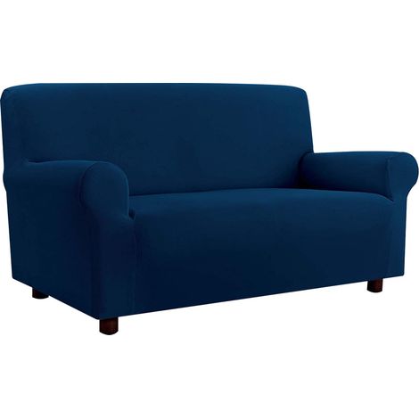 Copridivano copripoltrona elasticizzato 4 misure posti estendibile salvadivano Made in italy Blu scuro - 3 posti da 180 a 250 cm