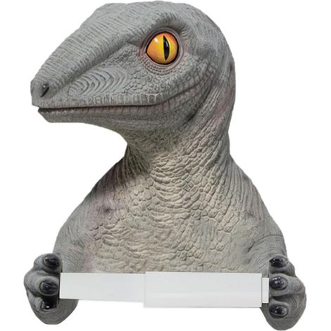 Soporte de papel higiénico de pared - Soporte de papel higiénico con forma de dinosaurio para el baño, soporte para toallas de papel para la organización en hoteles, cocinas y comedores. (1/5)