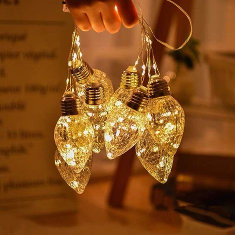 LED string lights made of copper wire with peach heart design, colorful window lights for camping, Christmas, spring festivals, landscape decoration, street lighting (warm light) (1/5)