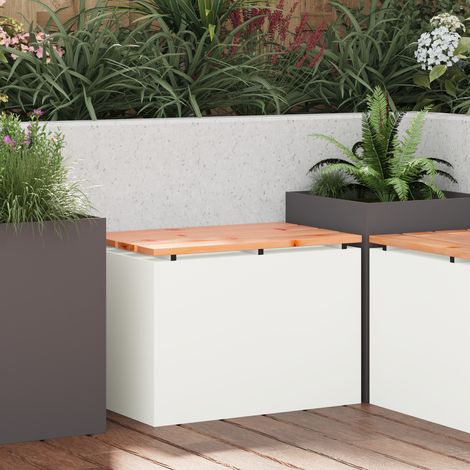 Maison Exclusive - Gartenbank Weiß 60 x 40 x 43 cm (1/5)