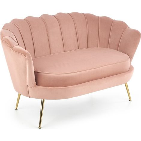 Sofá Houston 827, Rosa, 133x77x77cm, Tapiz, Patas: Metal