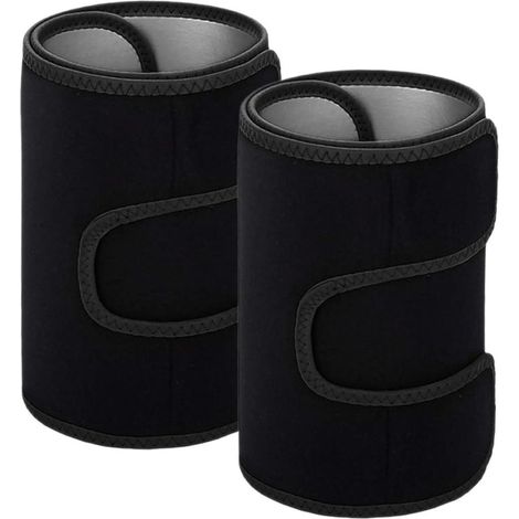 Un par de cintas de neopreno ajustables para los muslos, adecuadas para fitness, yoga, boxeo y otros deportes, que ayudan a sudar y a quemar grasa. (1/5)