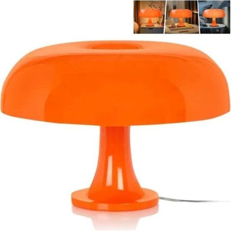 Lampe champignon, lampe de table champignon orange, lampe de chevet champignon LED USB, 3 températures de couleur (1/4)