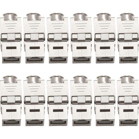 Lot de 12 adaptateurs de connecteurs réseau RJ45 Cat7 en alliage de zinc (1/5)