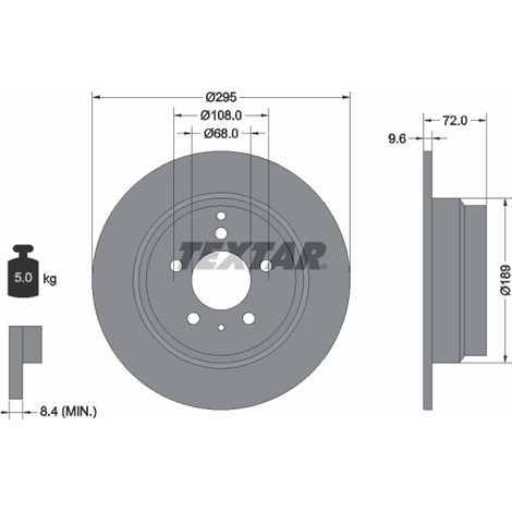 Lot de 2 Disques de frein Textar 92066803 VOLVO 271794 2717940 31262099