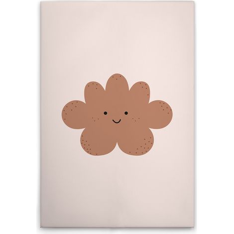 Leinwandbild Wolke Kinderzimmer M1-No.51738 - Kunstdruck auf Leinwand in Beige Braun - Wandbild 30 x 45 cm (1/5)