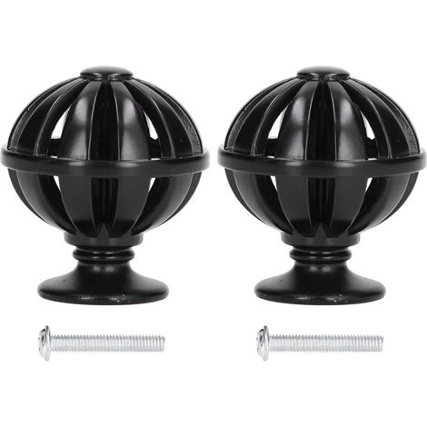 Tiradores huecos para muebles Toivize de 2 piezas con forma de jaula de pájaros, aleación de zinc, para armarios, alacenas o cajones, decoración de interiores – Referencia 366, negro (1/5)