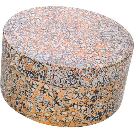 Caja de cerámica marrón 20x20x10