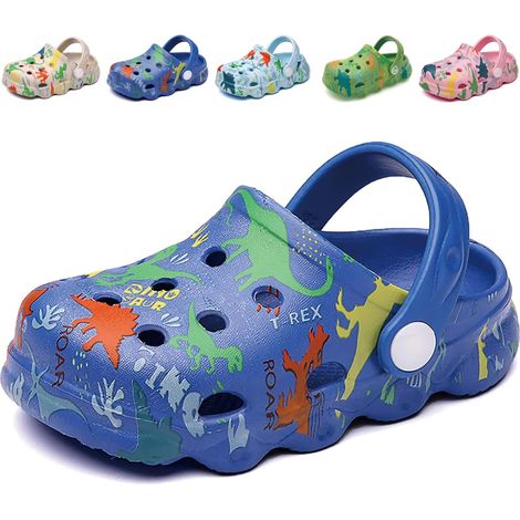 Sabots dinosaures pour petits garçons et filles, sabots de jardin à enfiler pour enfants, sandales de plage et de piscine, chaussures aquatiques (1/5)
