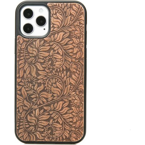 Coque en bois motif feuilles de pommier pour iPhone 12/12 Pro (1/3)