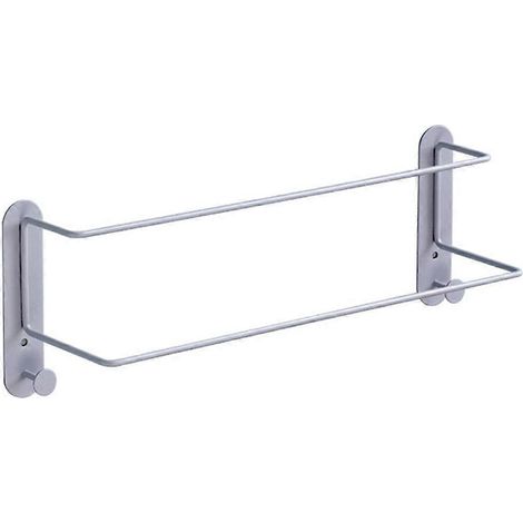 Porte-serviettes sans perçage, étagère de douche, support de rangement mural, finition mate, lot de 3, bleu (1/3)