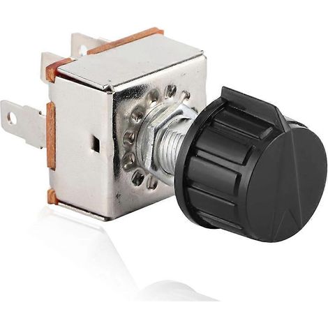 Interrupteur universel à 3 vitesses pour ventilateur CA avec bouton en plastique, 12 V, 25 A, 4 positions, IP65, commande tactile (1/5)