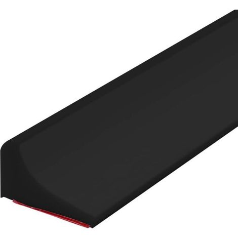 Cloison de douche pliable et étanche, bande d'étanchéité autocollante pour seuil de douche, 2 m (noir) (1/5)
