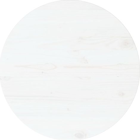 Dessus de table Blanc Ø70x2,5 Bois de pin massif (1/5)