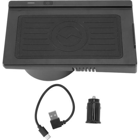 Chargeur sans fil pour voiture, station de charge pour téléphone, sortie 5 W, 7,5 W ou 10 W, compatible avec X5, X6, F15 et F16 (1/5)