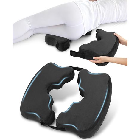 HOMCA Memory Foam Kissen - Anti-Dekubitus, Geeignet für längere Bettruhe, Abnehmbares und verstellbares Gesäßkissen (Schwarz) (1/5)