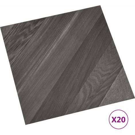 vidaXL Tablones de suelo autoadhesivos Raya gris 30,5 x 30,5 cm (1/2)