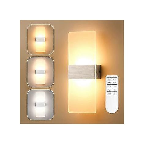 6W LED-Wandleuchte für den Innenbereich, schlichtes graues Design, gebürstetes Glas, 27 cm, 3000 K, Silber
