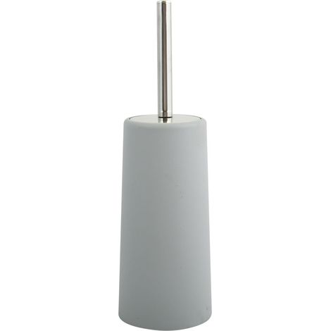 Brosse de WC - Manche en Acier Inoxydable - Design Compact - Ø36 cm - Couleur Gris Clair - Accessoire Pratique pour Salle de Bain - Stockage Facile - Nettoyage Efficace et Design Élégant (1/2)
