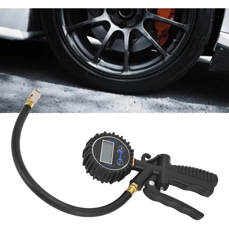 Luftpumpe mit 170 Psi Druck, elektronischem Digitalmanometer zur Echtzeit-Druckanzeige und 1/4" NPT Schnellanschluss-Lufteinlass. (1/5)