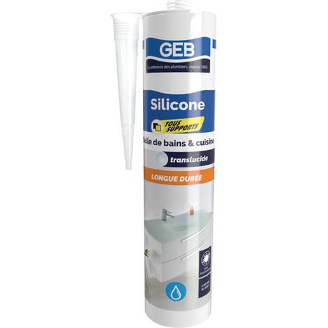 Silicone tous supports - GEB - 590501 - Blanc - Cartouche 280 ml (1/7)