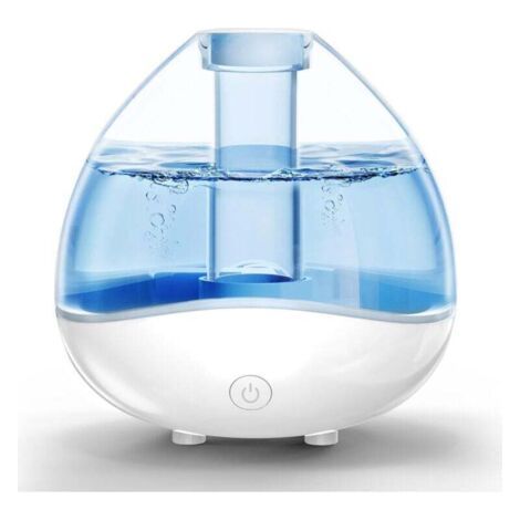 Humidificateur de chambre, humidificateur à ultrasons à brume froide de 1,5 L, convient à la maison, à la chambre d'enfant, au bureau et aux plantes, avec buse rotative silencieuse à 360°. (1/4)