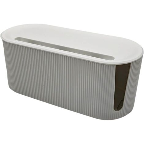Boite Cache câble, câche multiprise, Boite de Rangement pour câble. Rangement des câbles et multiprise. (Blanc) (1/5)