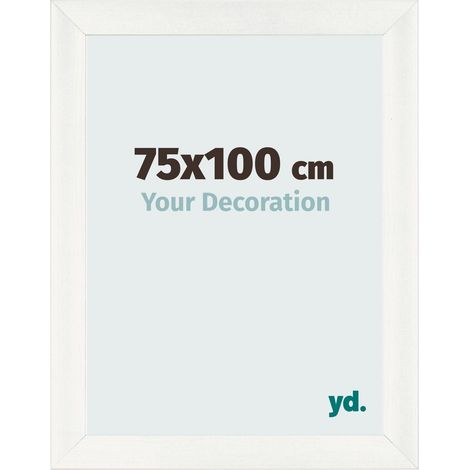 yd. - Cadre photo 75x100 - Blanc Patine - MDF - Pisa (1/5)