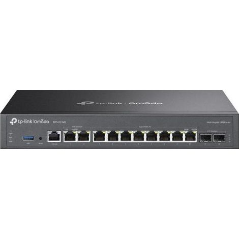 TP-Link Omada ER7412-M2 Routeur connecté 2.5 Gigabit Ethernet, Gigabit Ethernet Noir