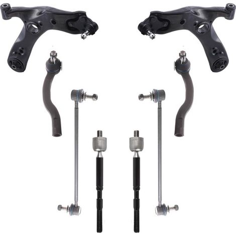 KIT BRACCIO OSCILLANTE 8 PEZZI COMPATIBILE CON TOYOTA AURIS (E18) 1.6 D4-D (WWE185) / Kit Sospensione Completo OE/OEM / Bracci Oscillanti + Testine Sterzo / Sostituzione Diretta OEM