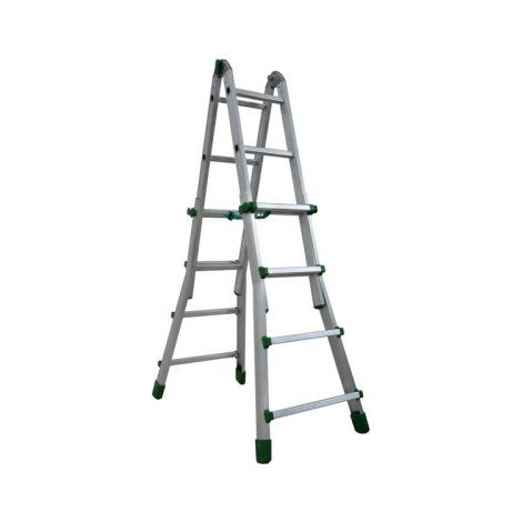 Facal SCALA TELESCOPICA IN ALLUMINIO EUROBRIKO Gradini N3+4 H max cm. 344 (1/10)