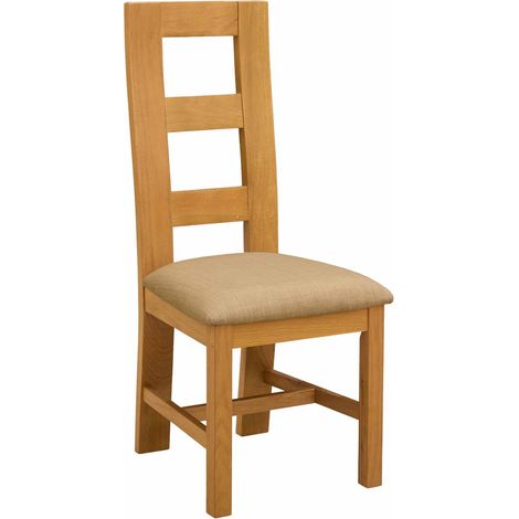Dining Chair 2 pcs Solid Oak Wood Beige 45 x 51 x 105 cm vidaXL (1/5)